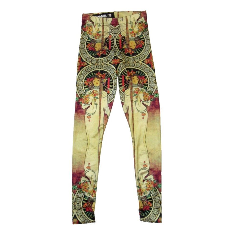 NWT BlackMilk LIMITED EDITION La Trappistine Mucha Printed Leggings XS
